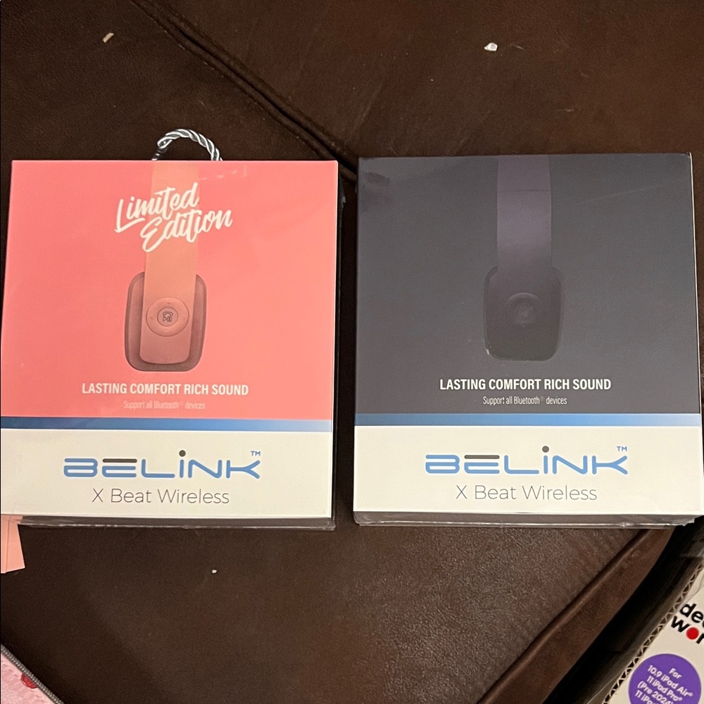 X Beat Wireless Over-Ear Headphones - Black and Pink